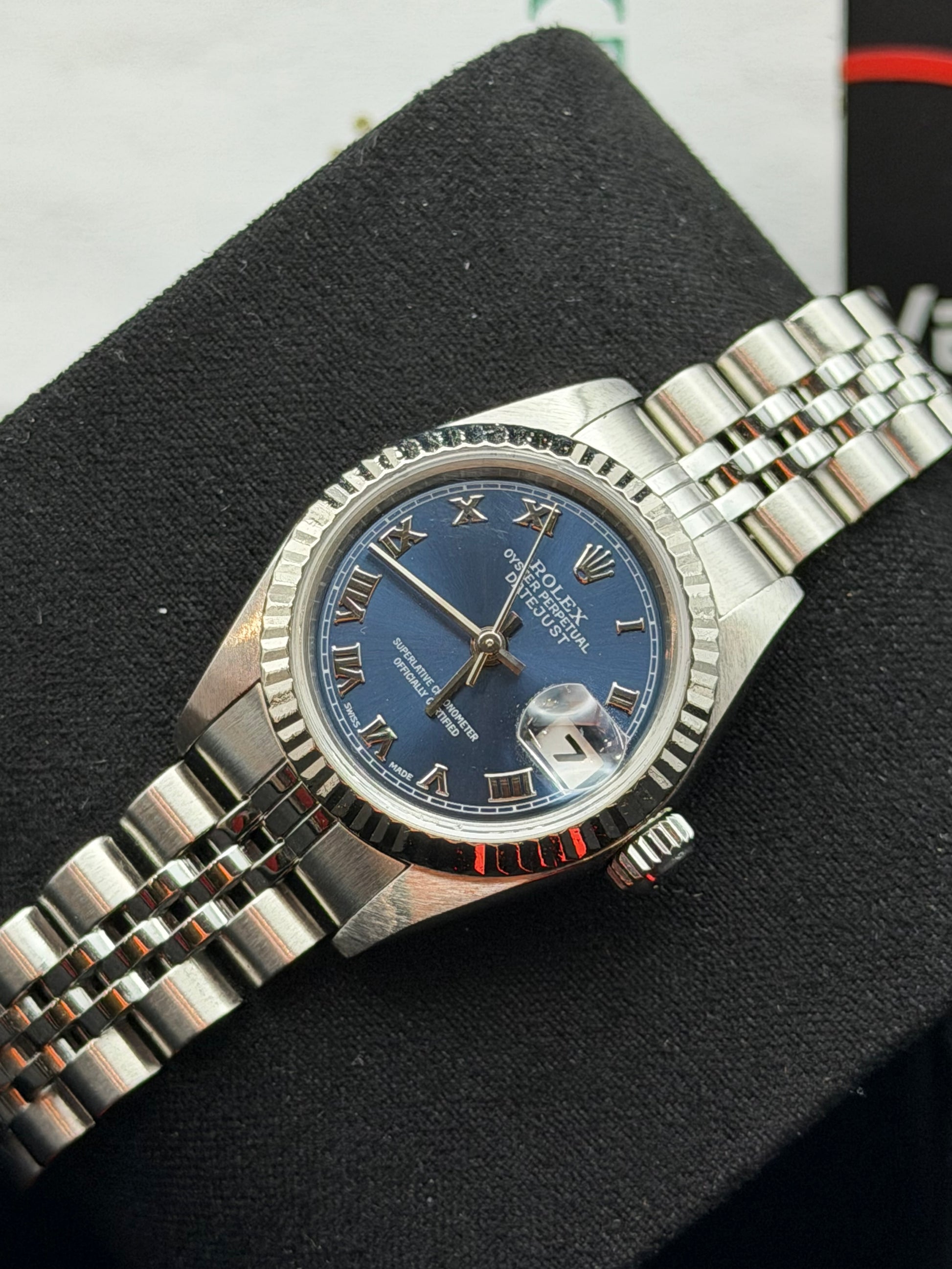 Rolex Datejust 79174 26mm Jubilee del 2004 blu scatola e garanzia!