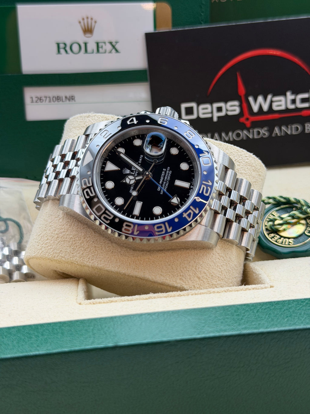 Rolex GMT-Master II 126710BLNR “Batman” – 2020 – Full Set – Mai Lucidato – Pari al Nuovo