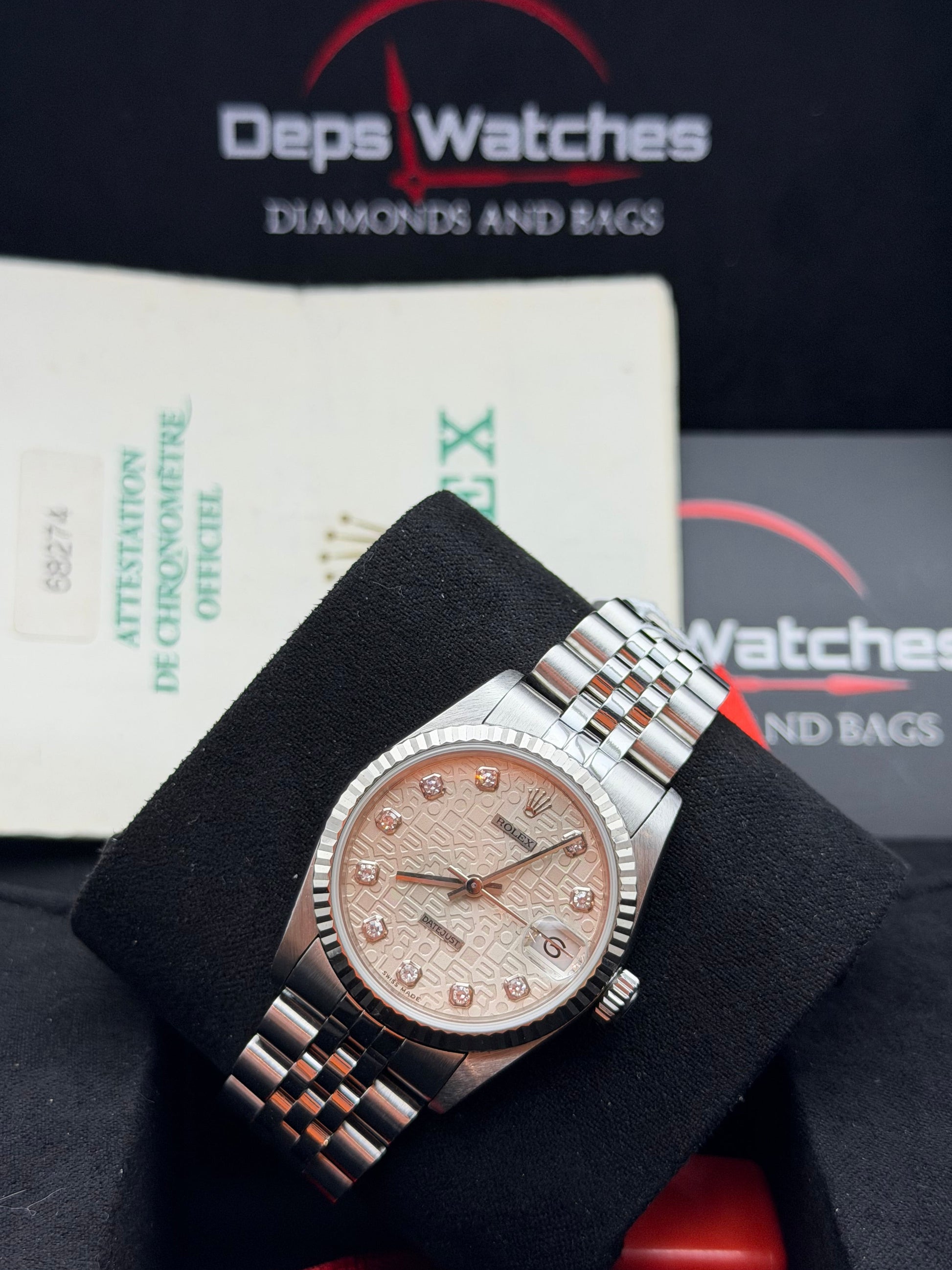 Rolex Datejust 68274 31mm Jubilee del 1998 scritte rolex/brillanti scatola e garanzia!
