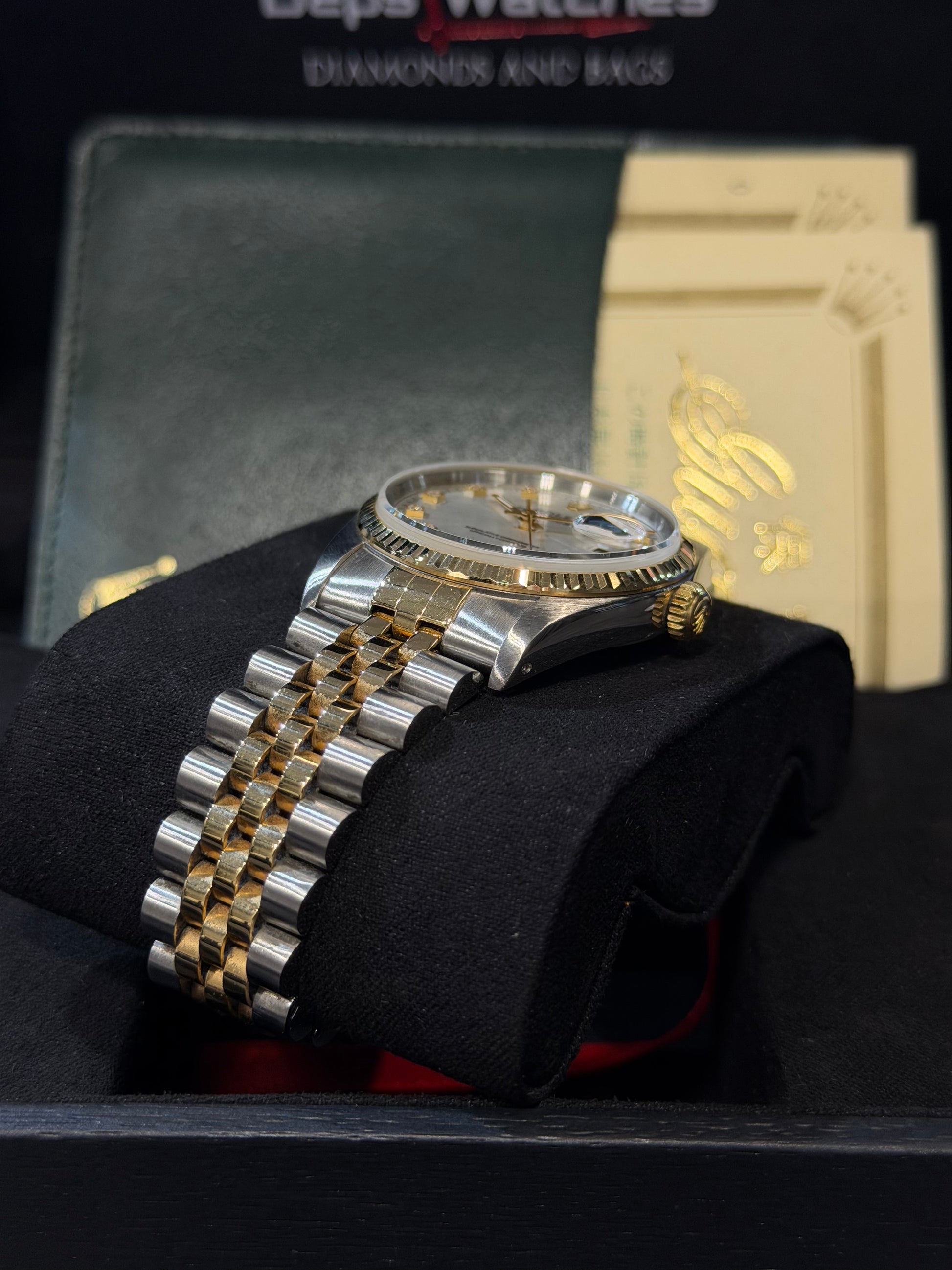 Rolex Datejust Ref. 16233 – Quadrante argento con indici in diamanti