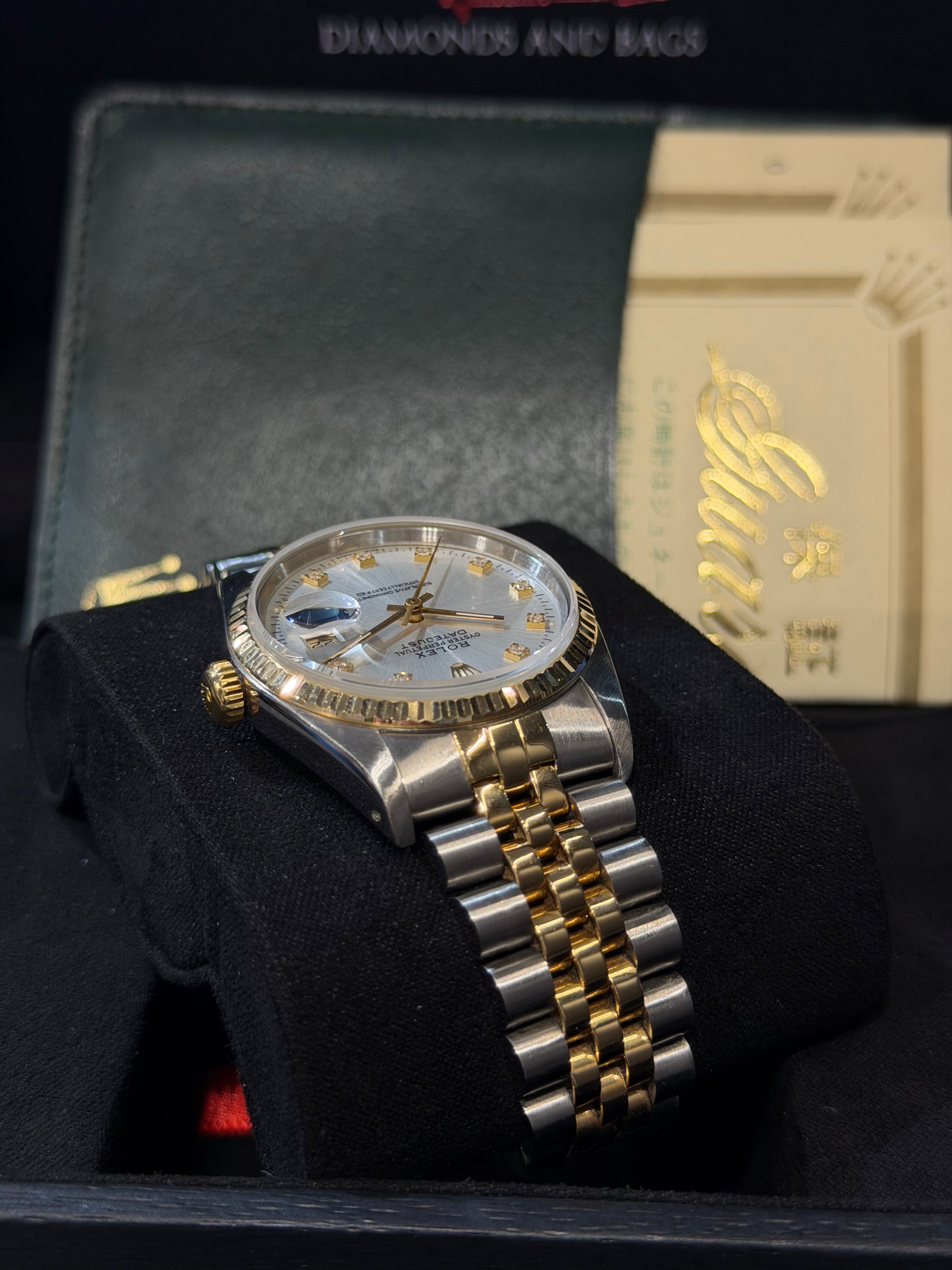 Rolex Datejust Ref. 16233 – Quadrante argento con indici in diamanti