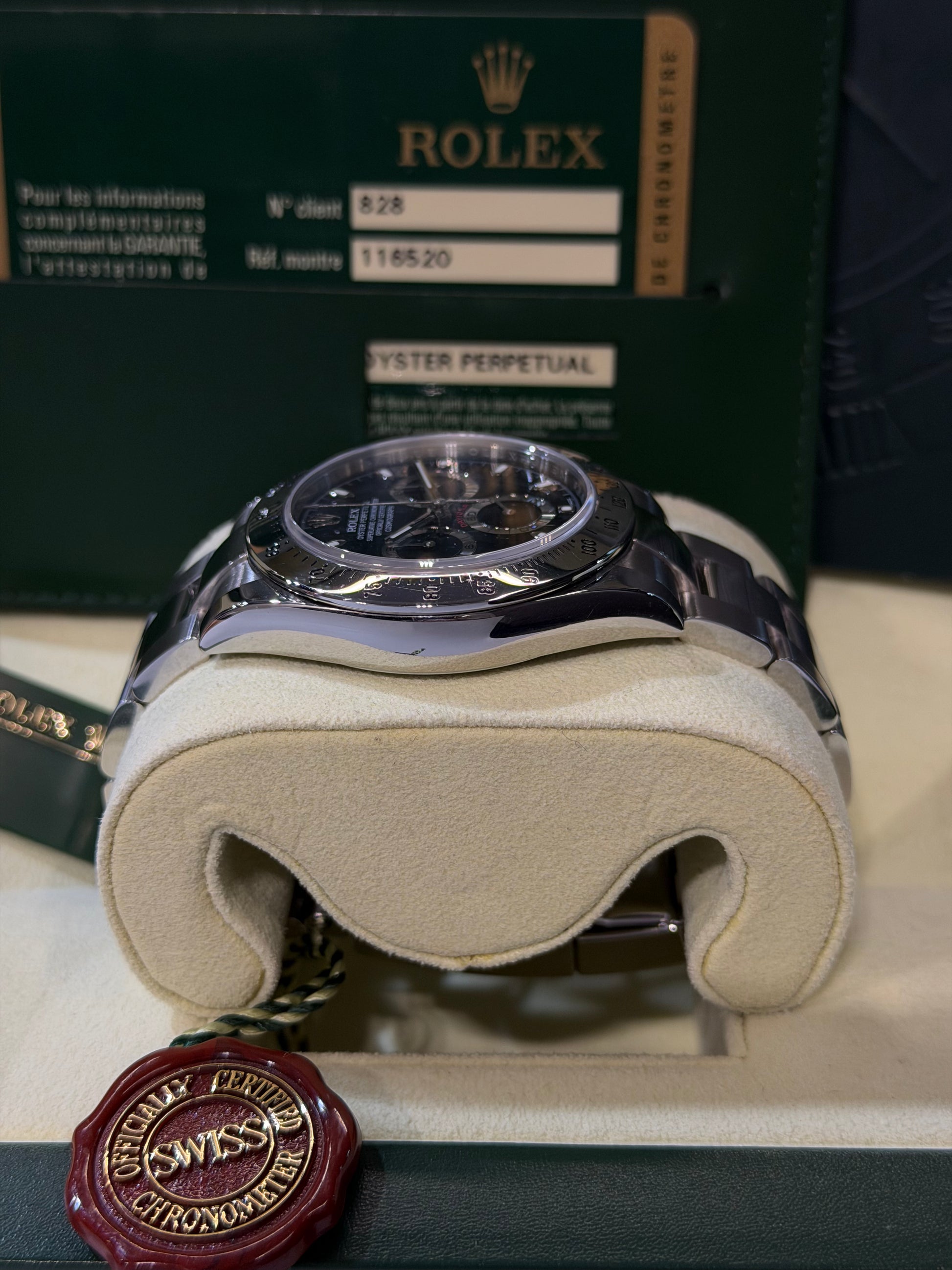 Rolex Daytona 116520 nero del 2012 chiusura lunga Full Set