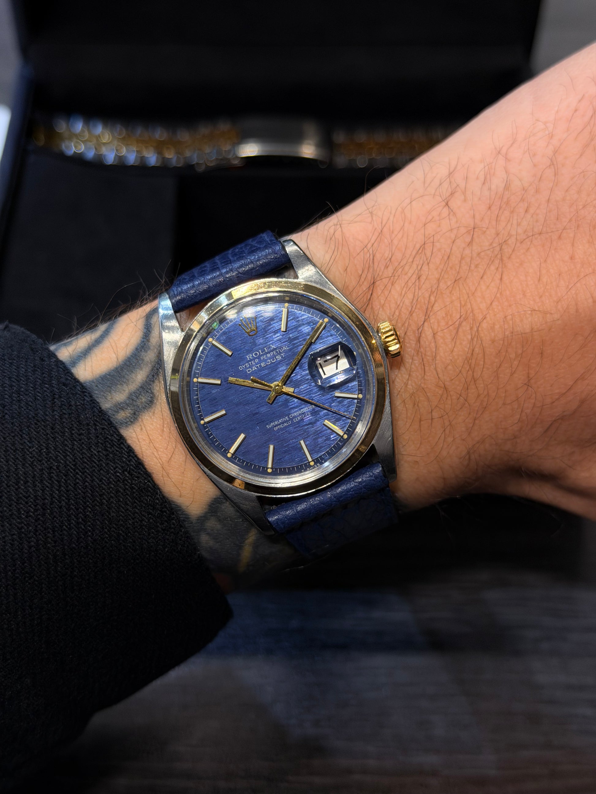 Rolex Datejust 1603 Automatico Acciaio Oro Blu 1971