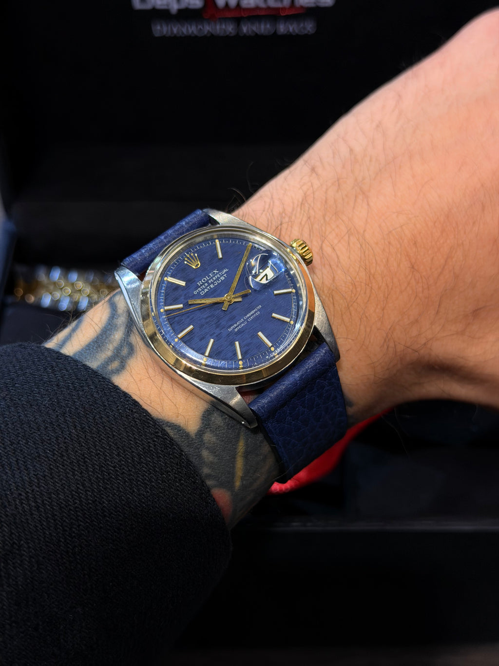 Rolex Datejust 1603 Automatico Acciaio Oro Blu 1971