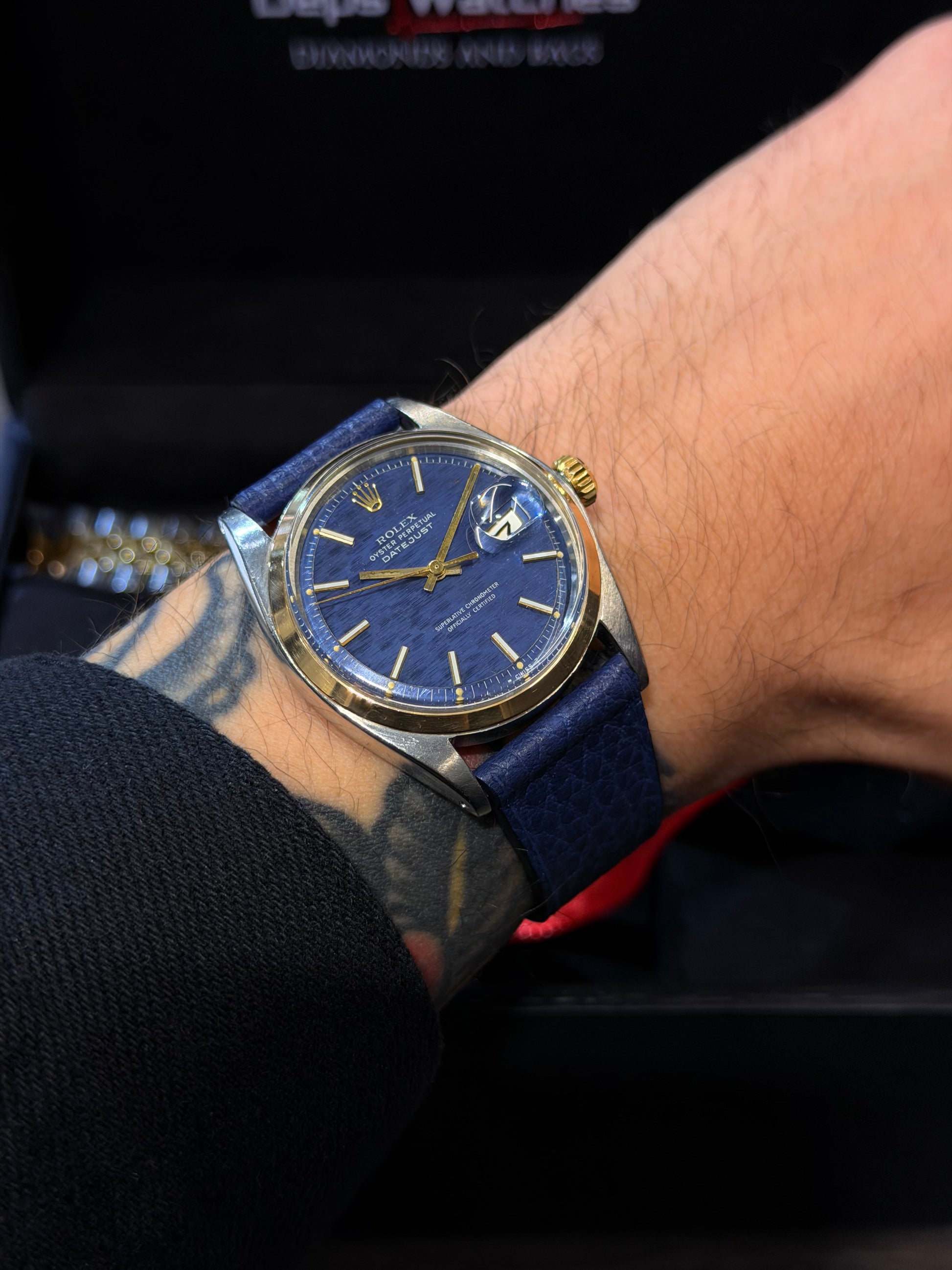 Rolex Datejust 1603 Automatico Acciaio Oro Blu 1971