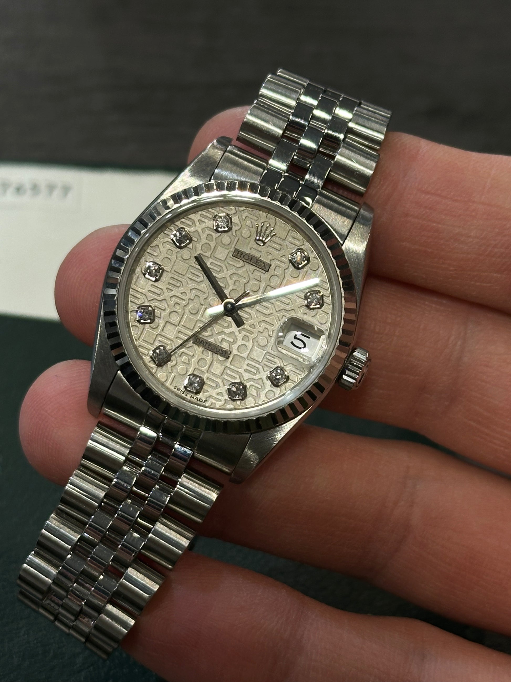 Rolex Datejust 68274 31mm Jubilee del 1998 scritte rolex/brillanti scatola e garanzia!