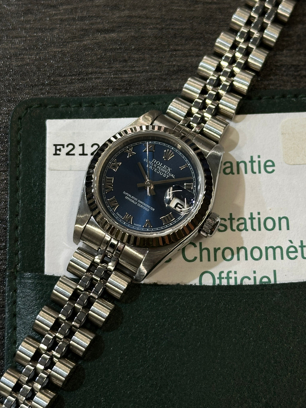 Rolex Datejust 79174 26mm Jubilee del 2004 blu scatola e garanzia!