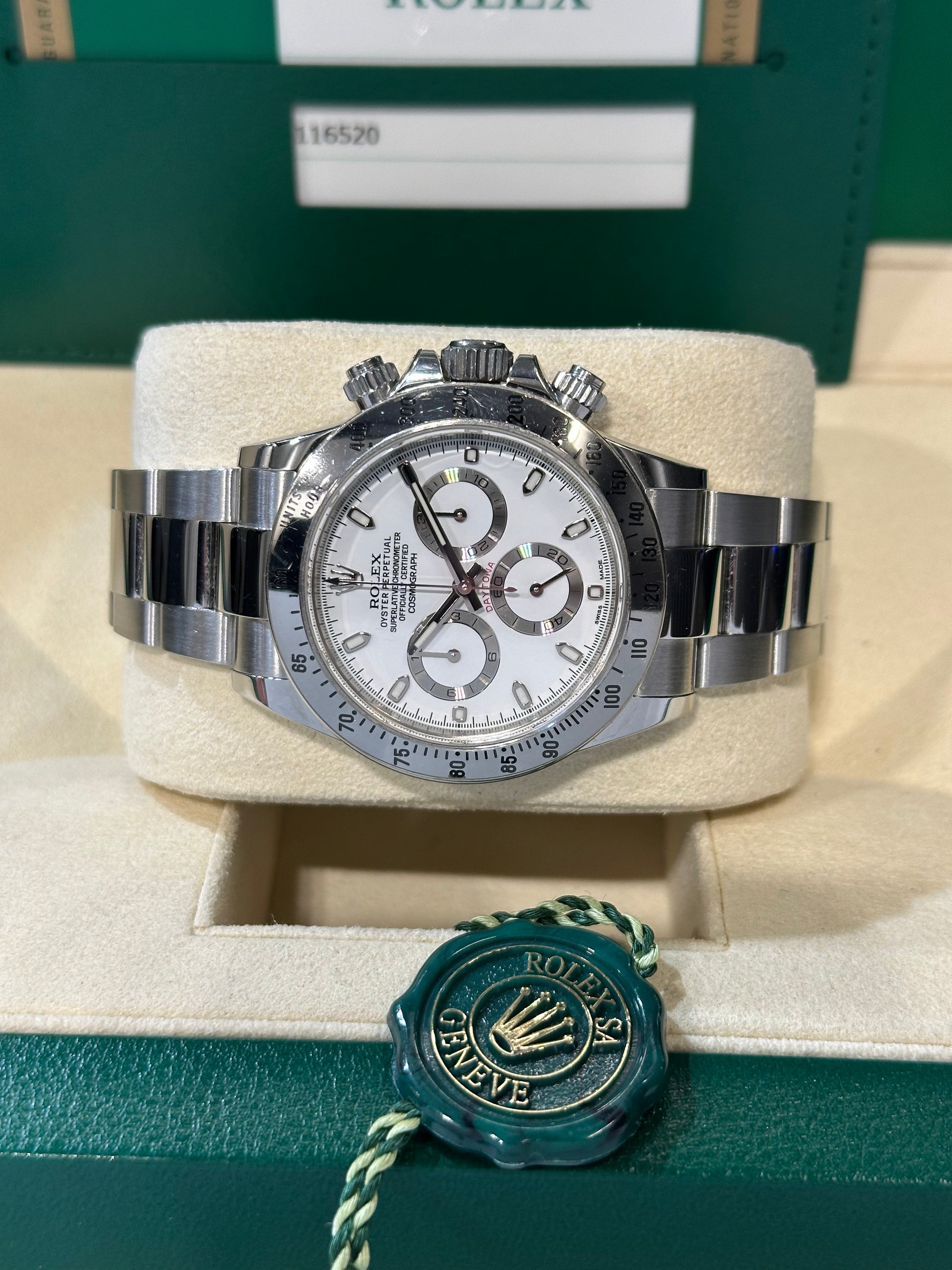 Rolex Daytona 116520 bianco del 2016 Chromalight "APH" Full Set