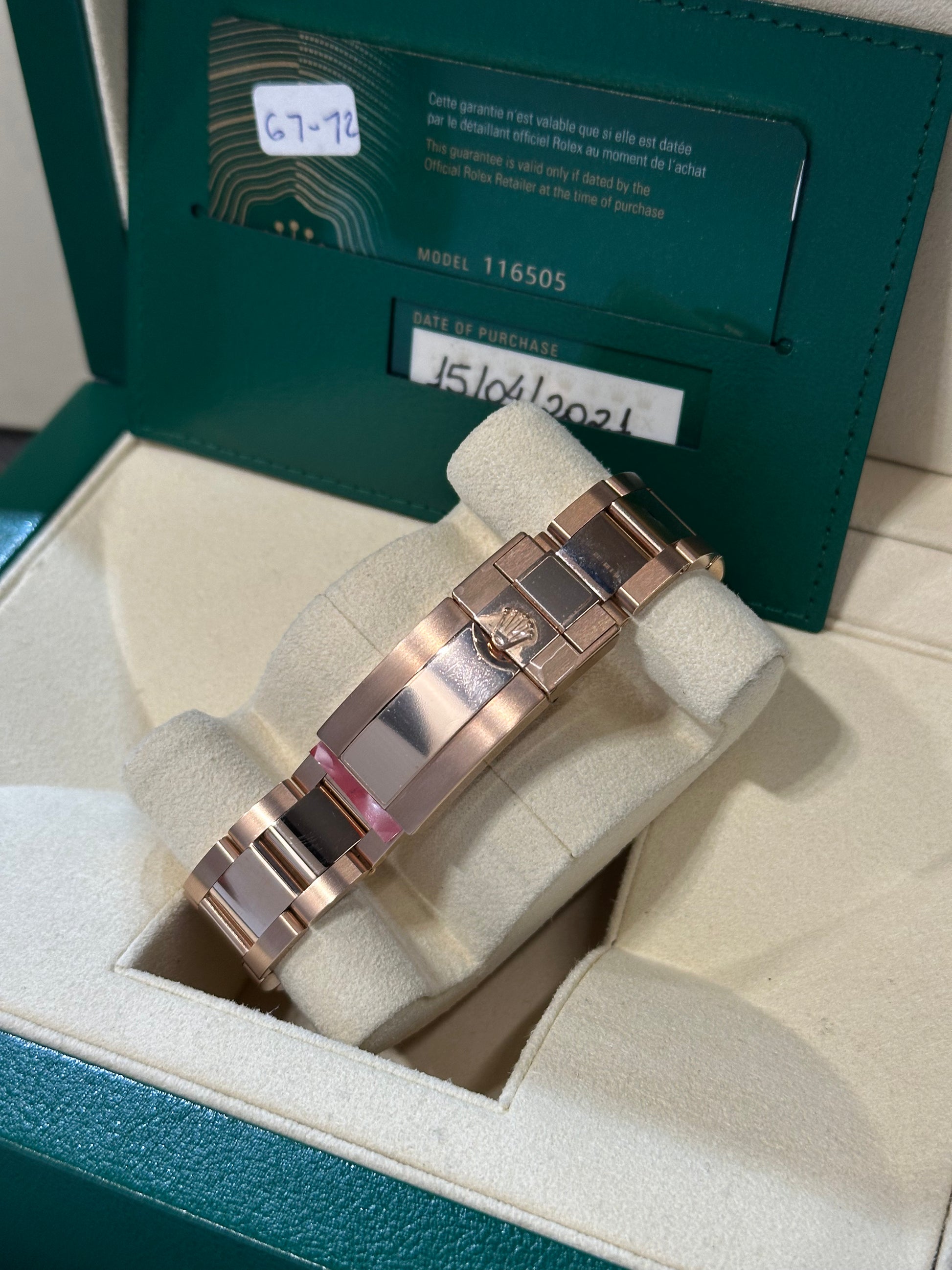 Rolex Daytona 116505 NOS del 2021 FULL SET e FULL PELLICOLE con QR laterale.