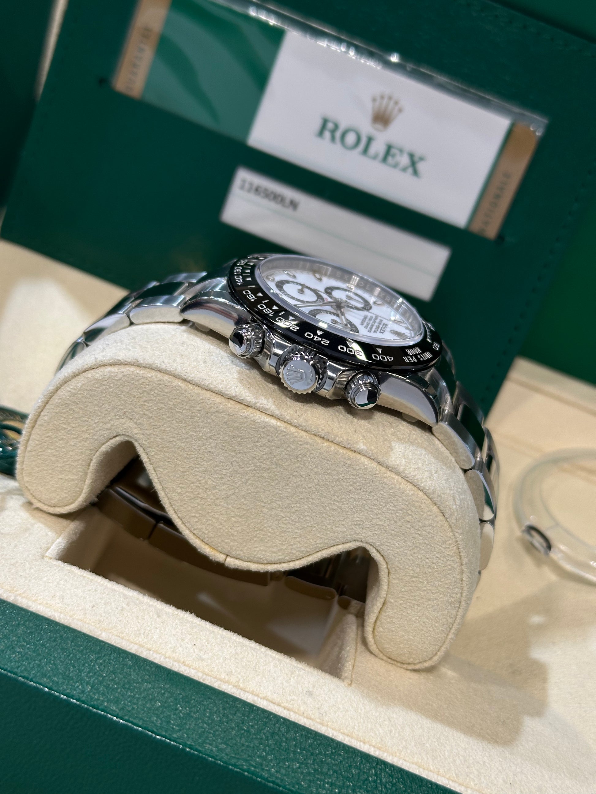 Rolex Daytona 116500 NOS panda del 2019 FULL SET e FULL PELLICOLE con QR laterale
