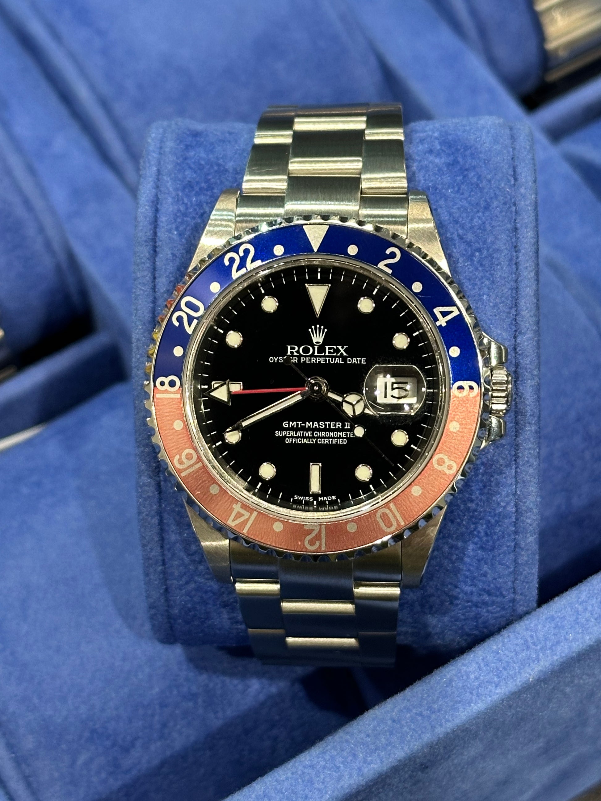 Rolex GMT-Master II 16710 seriale F del 2004 scatola e garanzia!