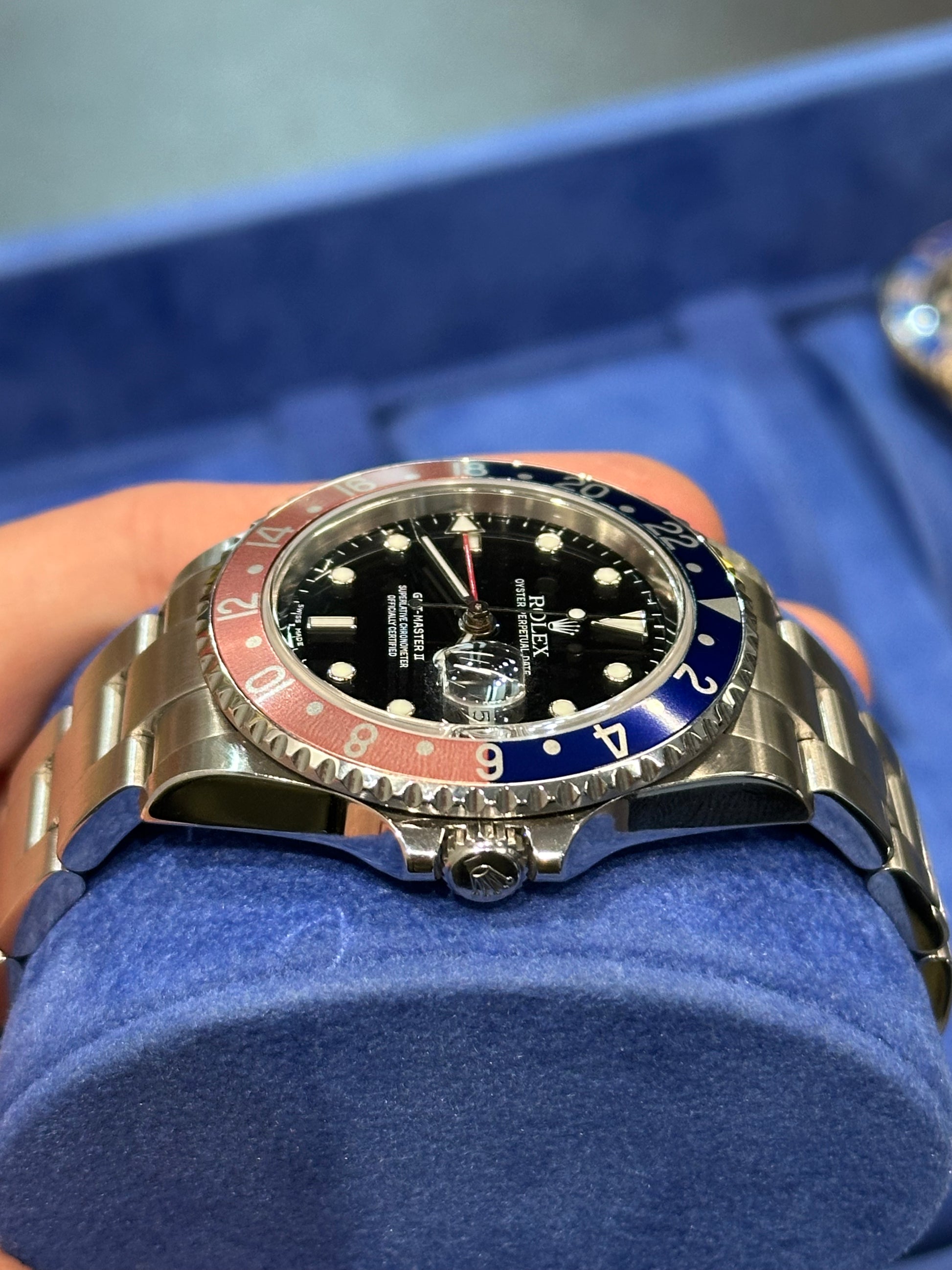 Rolex GMT-Master II 16710 seriale F del 2004 scatola e garanzia!