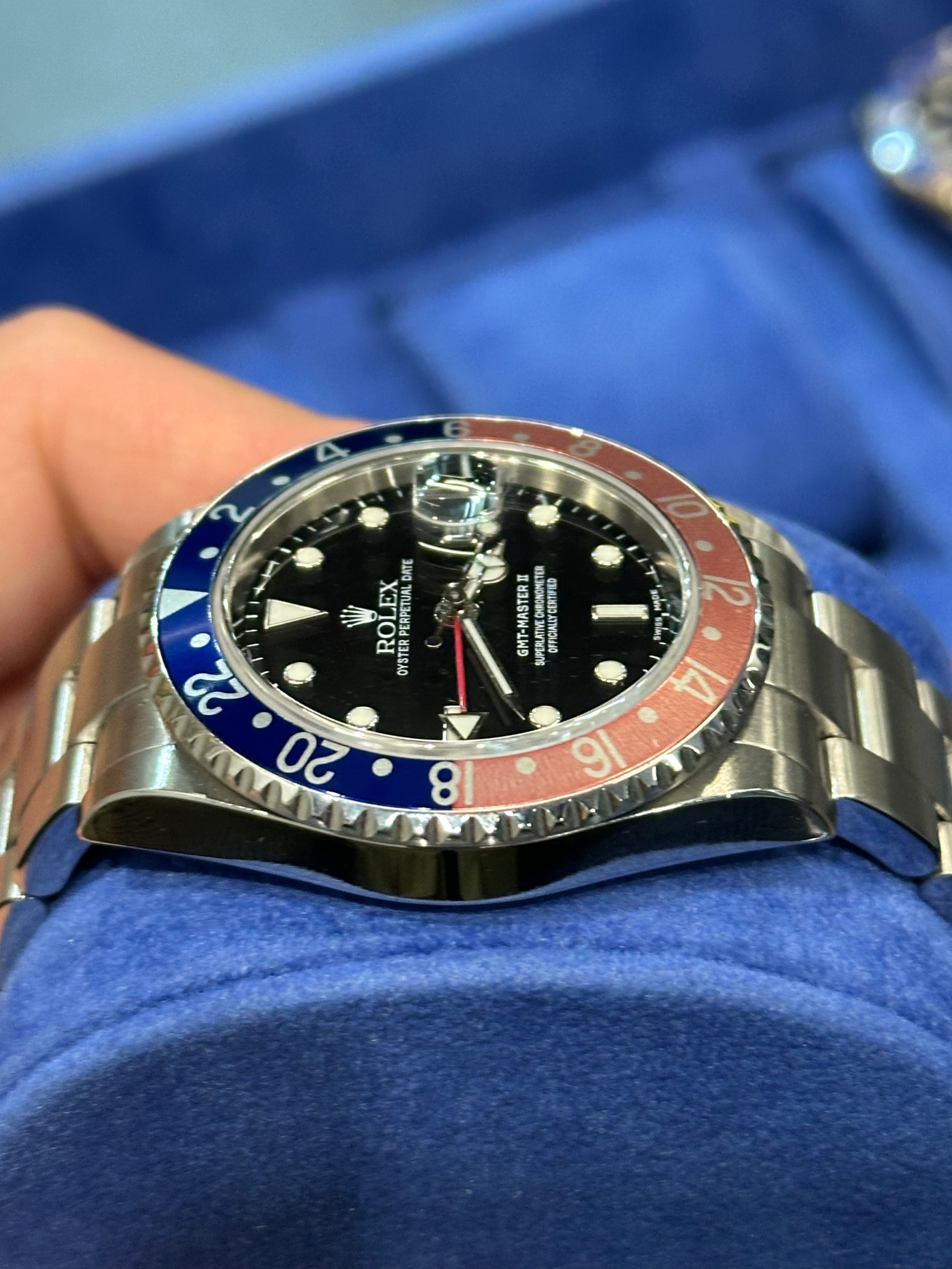 Rolex GMT-Master II 16710 seriale F del 2004 scatola e garanzia!