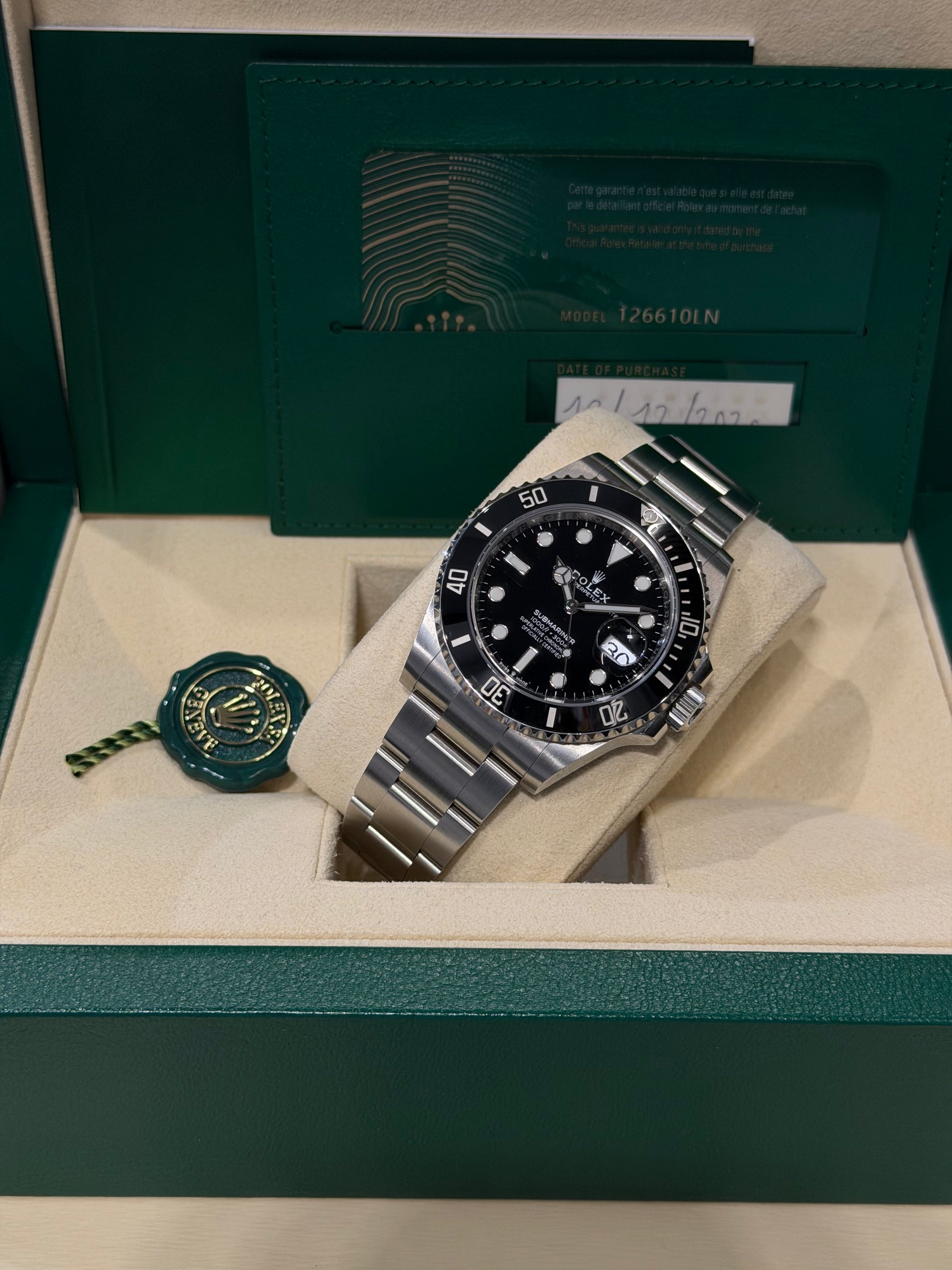 Rolex Submariner Date 126610LN del 2020 FULL SET