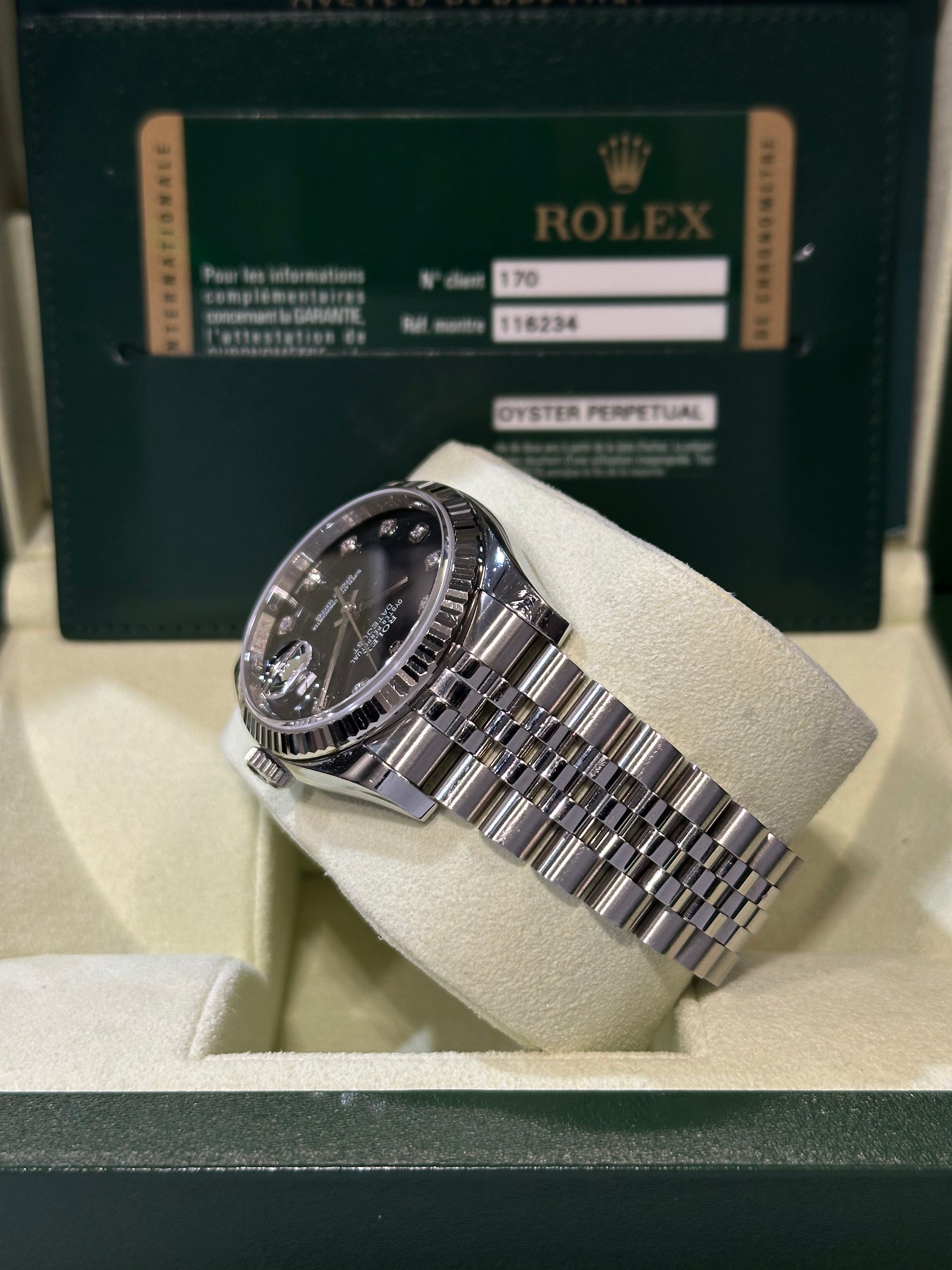 Rolex Datejust 116234 brilli scatola e garanzia italiana del 2014