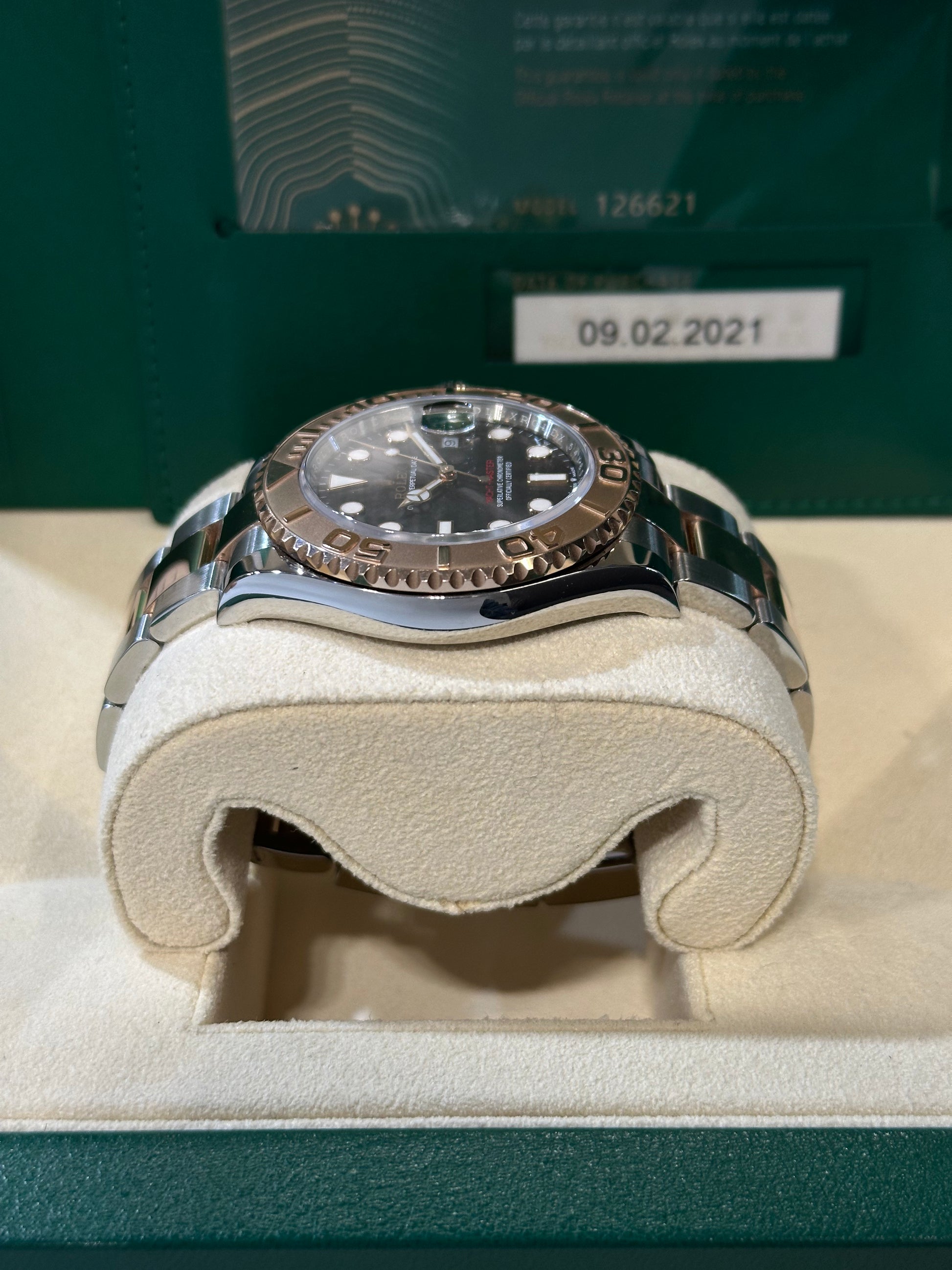 Rolex Yacht-Master chocolate acciaio e oro rosa 126621 FULL SET del 2021