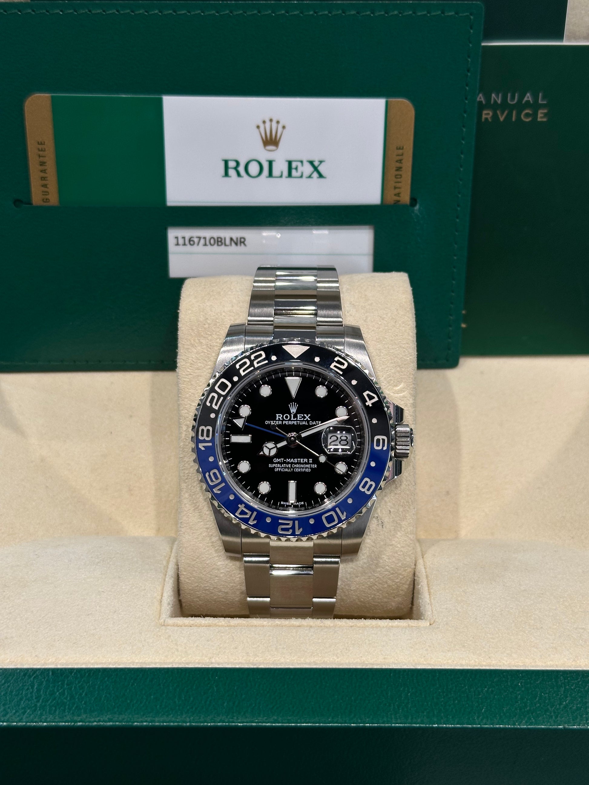 Rolex GMT-Master II Batman 116710BLNR del 2016 SCATOLA e GARANZIA