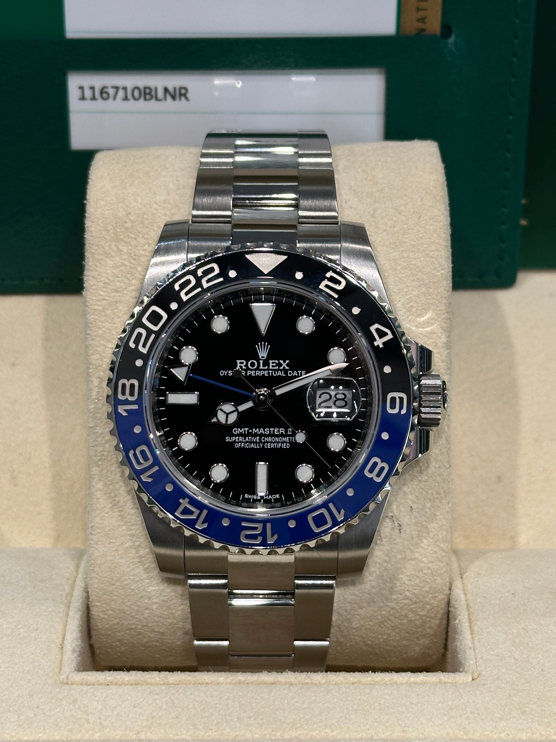 Rolex GMT-Master II Batman 116710BLNR del 2016 SCATOLA e GARANZIA